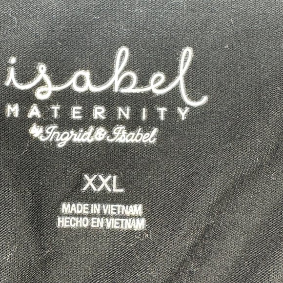 Isabel Maternity Women's Size XXL Top Deep V-Neck Nursing Black New With Tags - Picture 5 of 12
